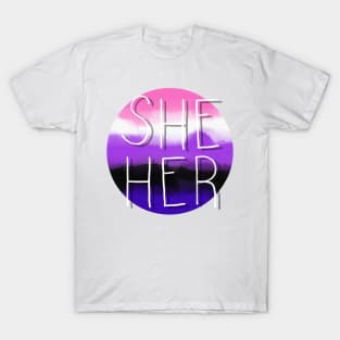 She/Her Genderfluid Flag T-Shirt